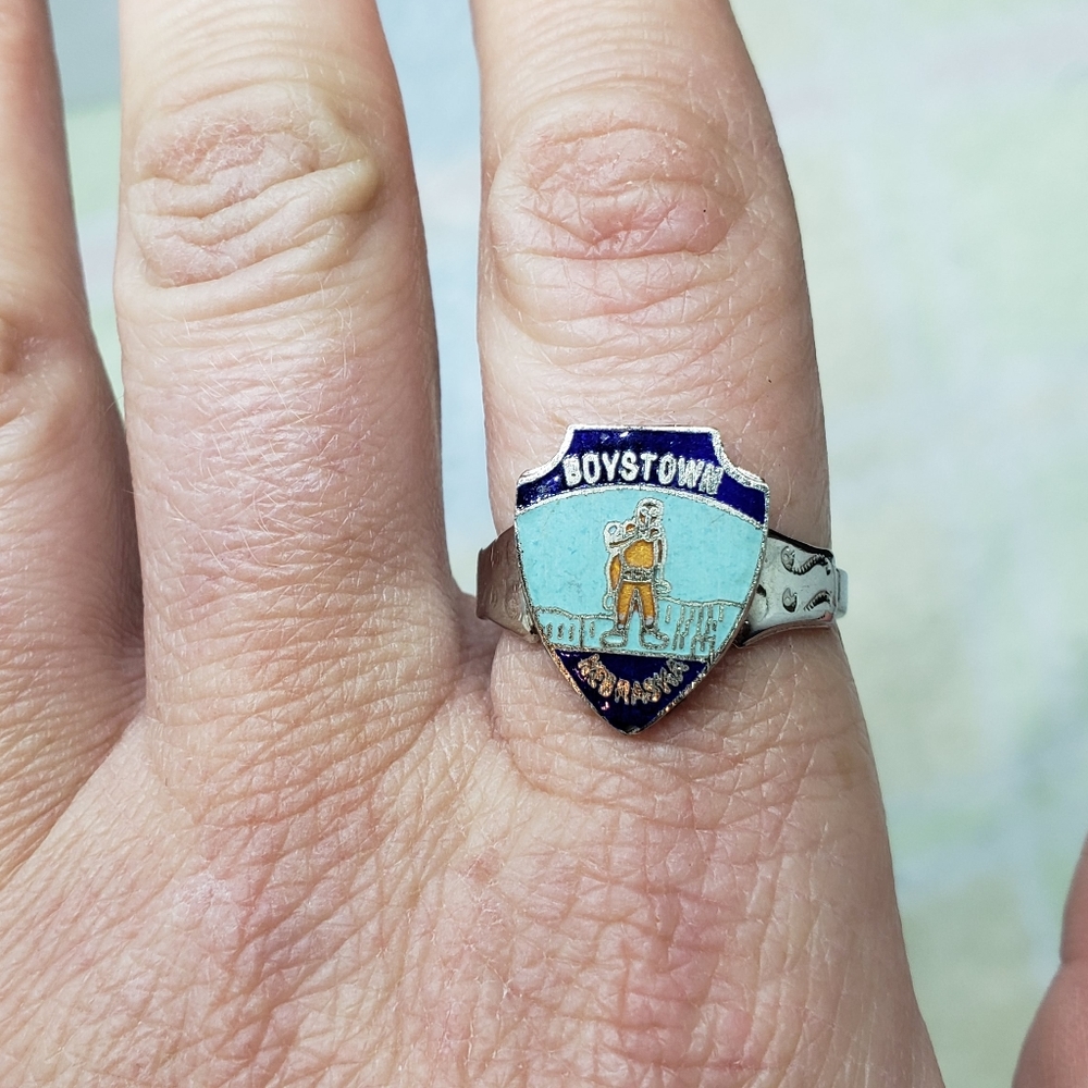Boystown Nebraska Adjustable Historical Souvenir Ring